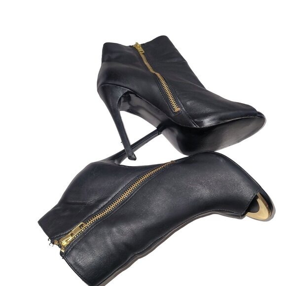 Steve Madden Women Blk 7 Peep Toe Stiletto Heel Ankle Boots Whimsigoth Y2K Goth - Picture 11 of 12